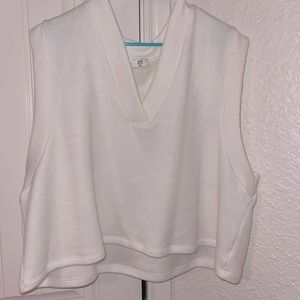 Cropped Knit Sweater Vest